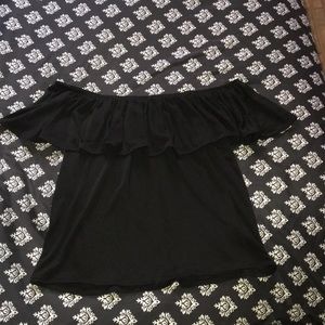 Off the shoulder black top ( worn once )